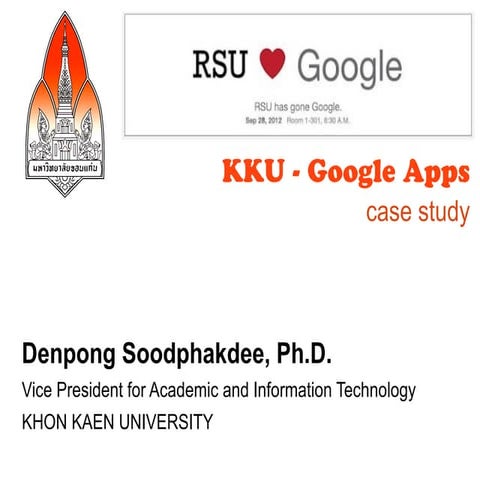KKU Google Apps - Case Study