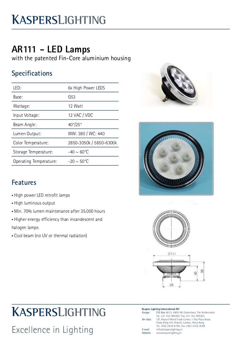 LED Ar111 Lamps
