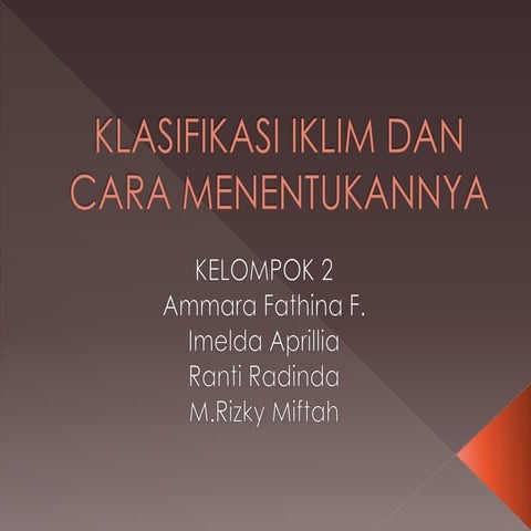 Klasifikasi iklim dan cara menentukannya