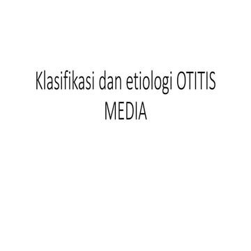 Klasifikasi otitis media