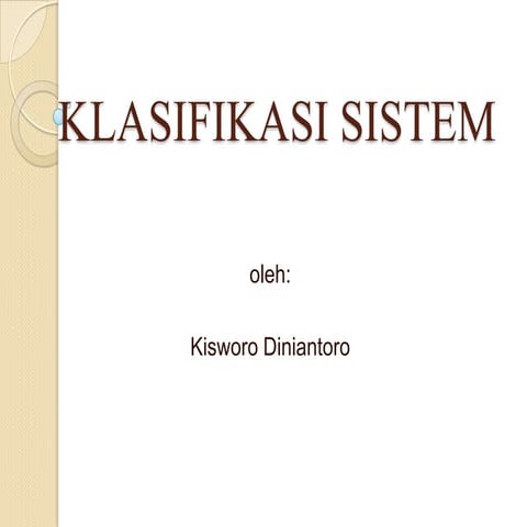 Klasifikasi sistem (System classification)