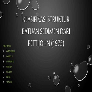 Klasifikasi struktur batuan sedimen dari pettijohn 1975