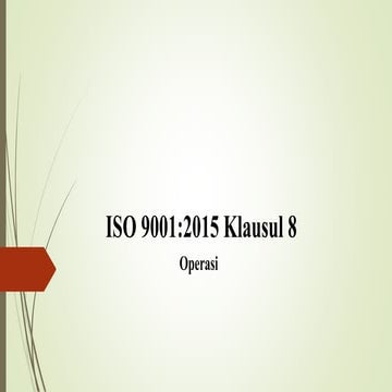 Klausul 8 iso 9001 2015