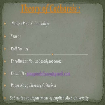 Theory of catharsis 