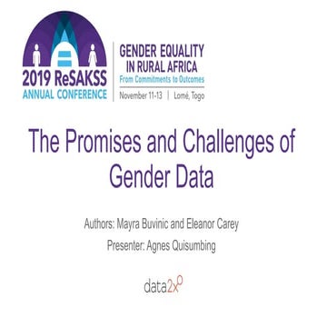 The Promises and Challenges of Gender Data