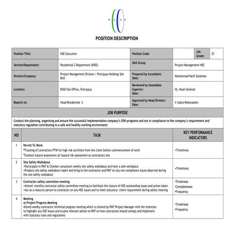 JD SHO SAMPLE CAN USE BY SAFETY WORKERS AT MALAYSIA | PPT