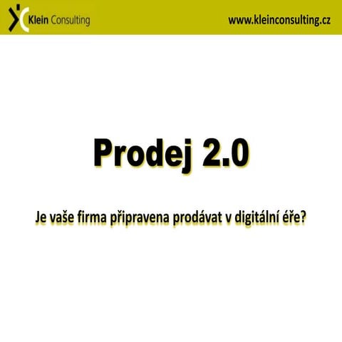 Klein consulting prodej 2.0