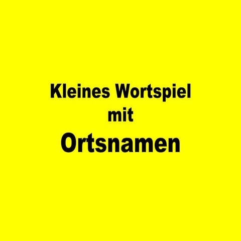 Kleines wortspiel