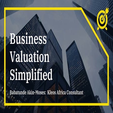 Kleos Africa webinar   Babatunde Akin-Moses - Business Valuation Simplified