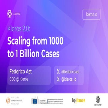 Kleros 2.0 Presentation by Federico Ast - Kleros Community Call | PDF