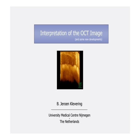İnterpretation of optic coherence tomography images