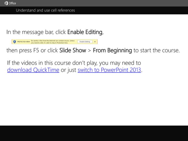 Microsoft Office Excel 2013 Tutorials 14- Understanding and Using  cell refer...