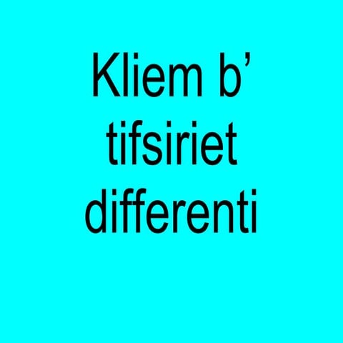 Kliem B Tifsiriet Differenti 1 | PPT