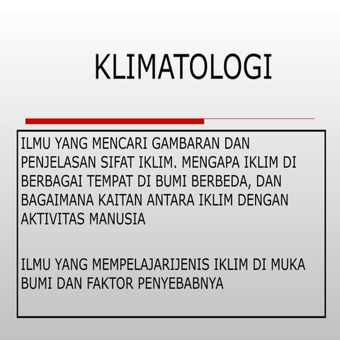 Klimatologi