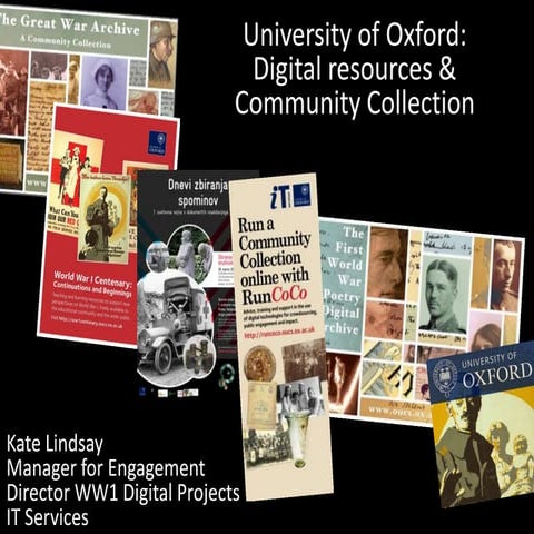 University of Oxford:  Digital resources &  Community Collection