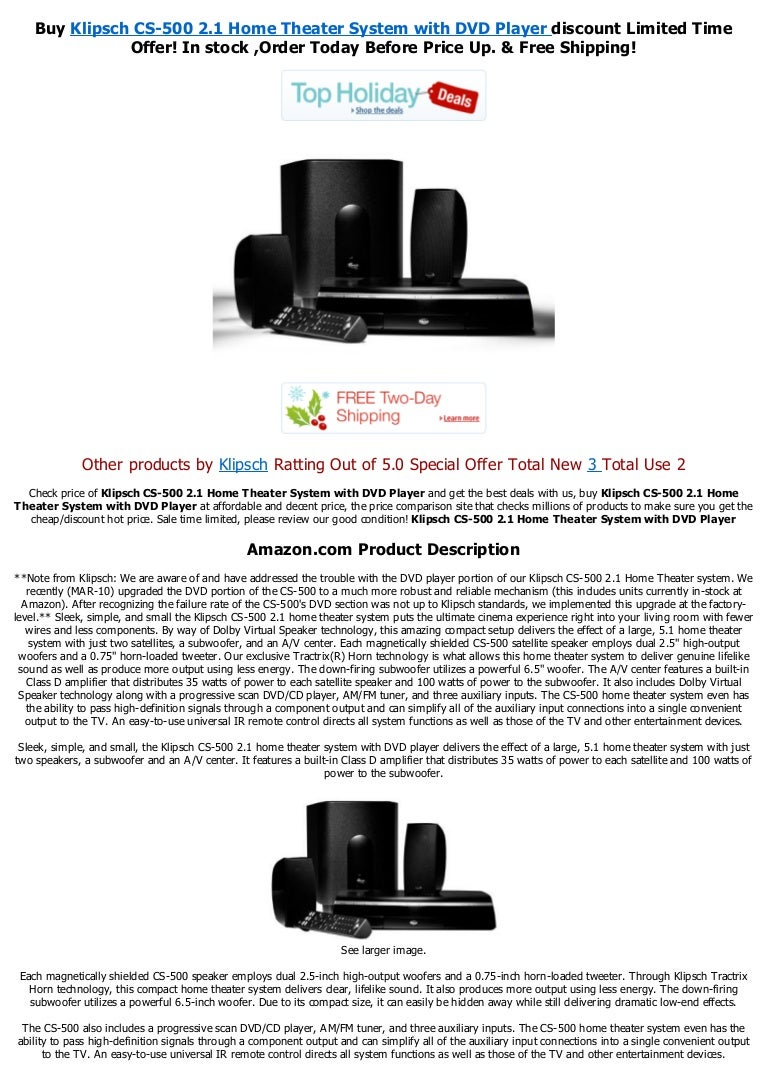 2.1 dvd home theater system