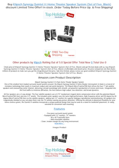 klipsch synergy quintet
