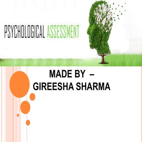 psychological assessment standardization, evaluation etc 