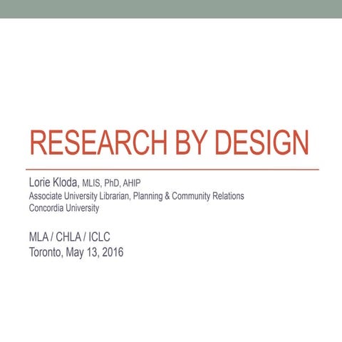 Research by Design