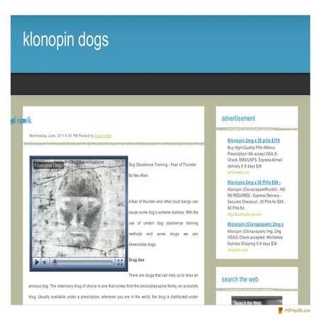 Klonopin dogs