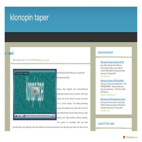 Klonopin taper | PDF