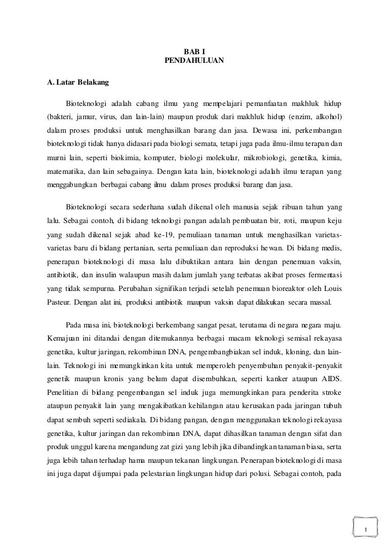 Pengantar Bioteknologi