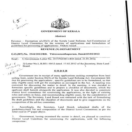 KLR Act- 81(3) exemption.