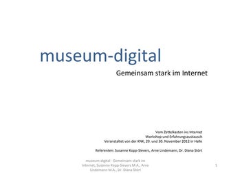 museum-digital: Gemeinsam stark im Internet
