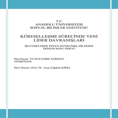 Kültürlerarası yönetim ve lider davranışları