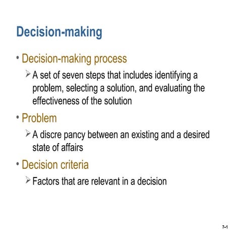 Decision making - ims davv 