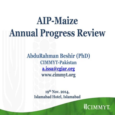 AIP-Maize Annual Progress Revieew