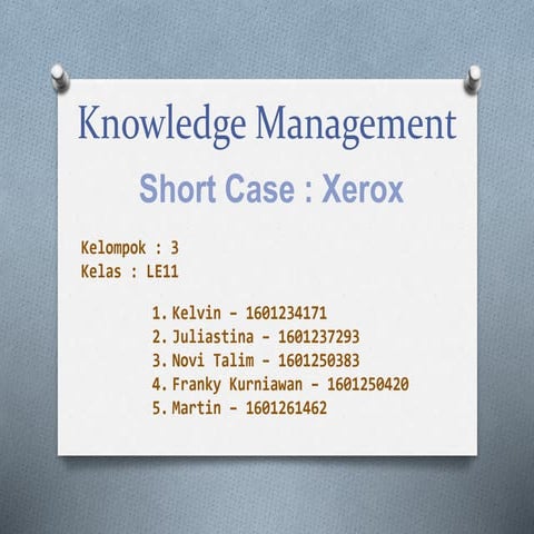 KM Case Study - Xerox
