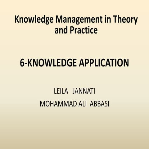 Km  knowledge application.11