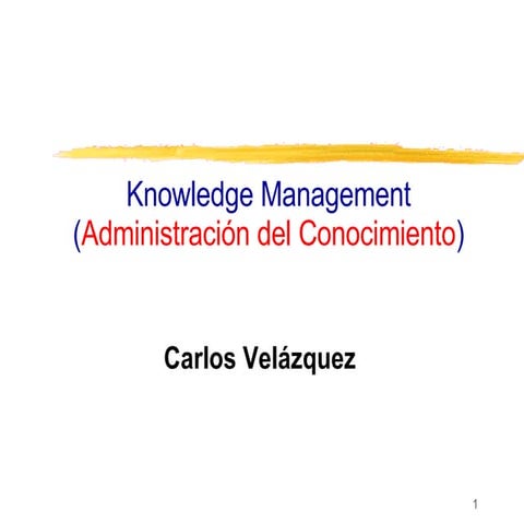 Knowledge Management: Introducción