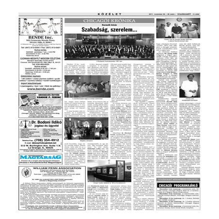 CHICAGÓI KRÓNIKA - Szabadság, szerelem