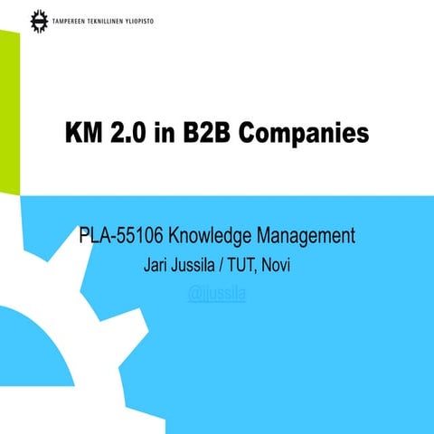 KM 2.0 in B2B companies