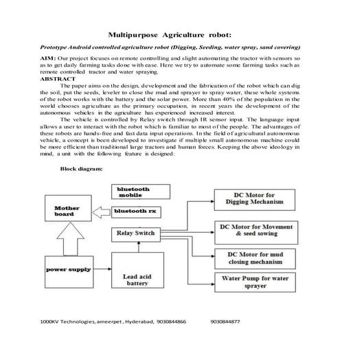 Km244 multipurpose agriculture robot 