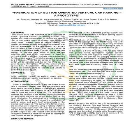 Km247 semi operated vertical car parking prototype system controlling with sw...