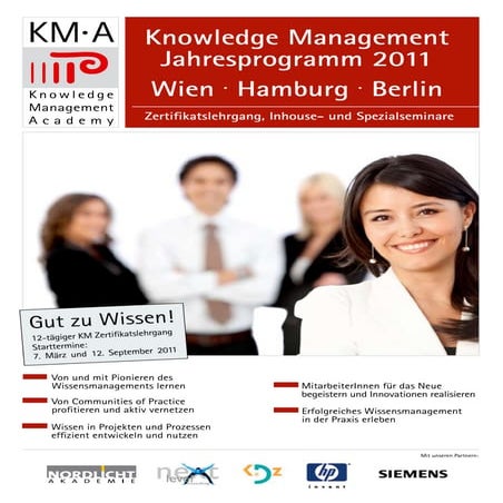KM Academy Jahresprogramm 2011