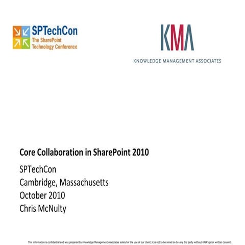 KMA SPTechCon Deck on Collaboration