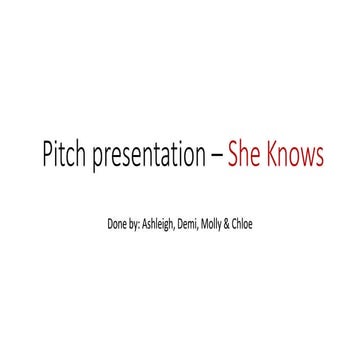 pitch presentation