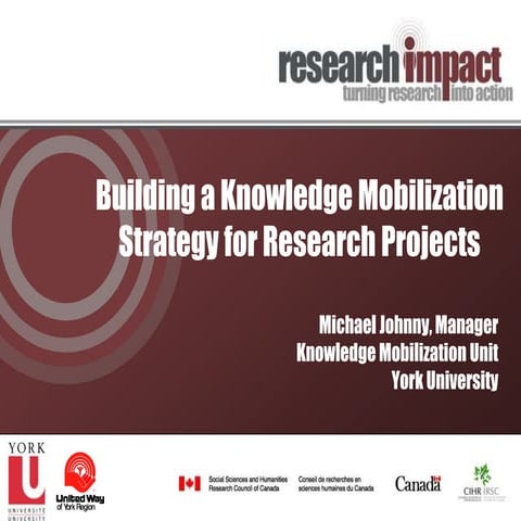Building a knowledge mobilization strategy