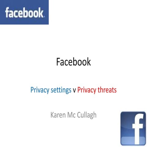 Facebook Privacy.Final. Privacy settings on Facebook