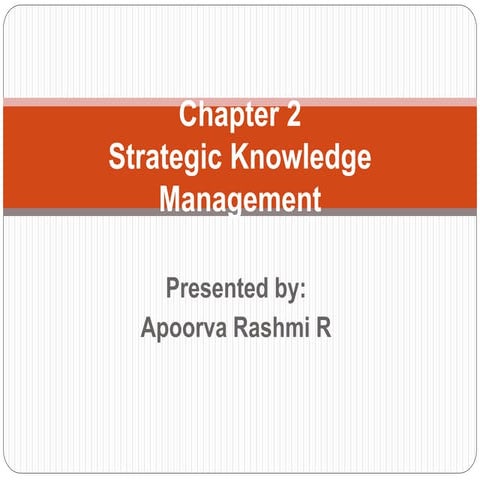 Strategic Knowledge Management