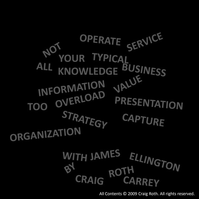 Not your typical information overload presentation