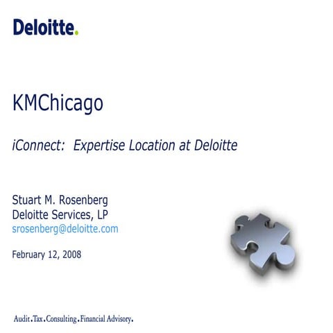 iConnect: Expertise Location at Deloitte