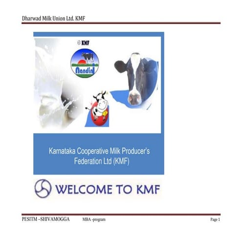 Dharwad Milk Union Ltd. KMF project