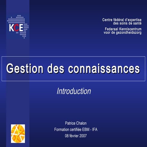 Introduction à la gestion des connaissances