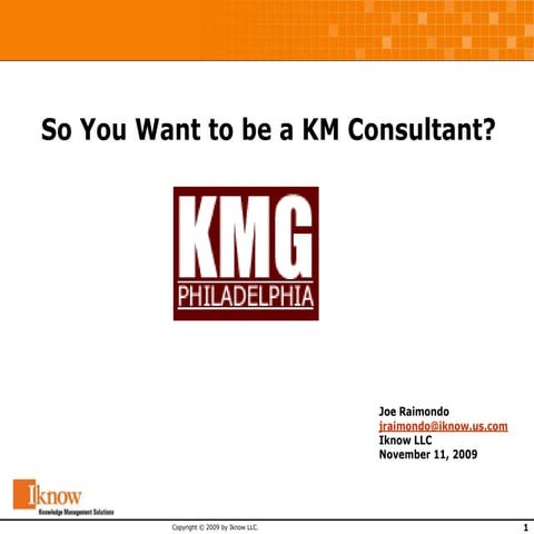 Kmg phila presentation 11 nov09