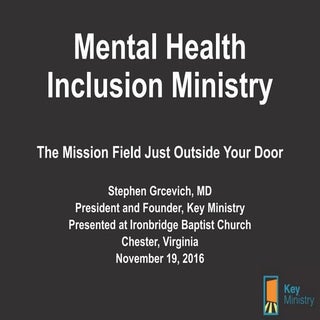 Mental Health Inclusion Ministry......